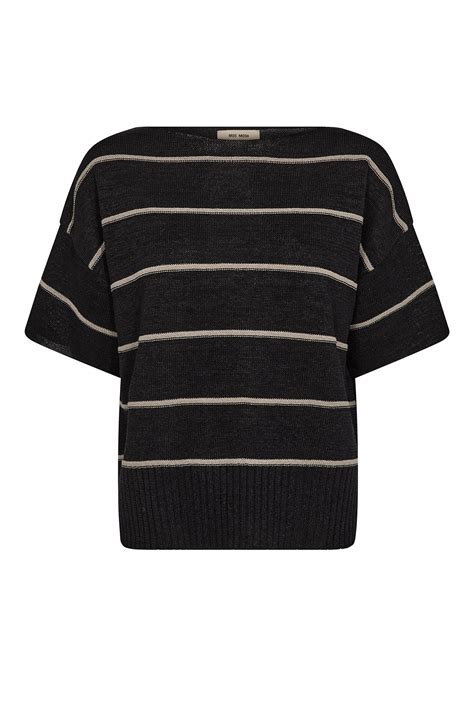 MMArlen Paper SS Knit Black - 177760 - BUSTEDWOMAN