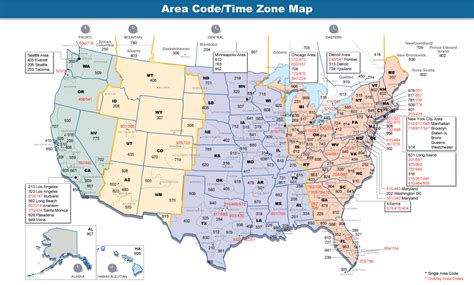 Image result for Area Code and Time Zone Map