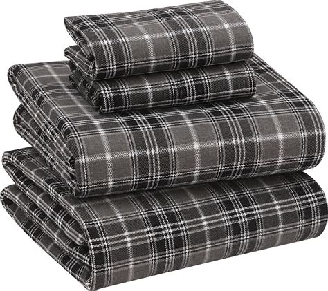Amazon.com: RUVANTI Flannel Sheets Full Size - 100% Cotton Brushed ...