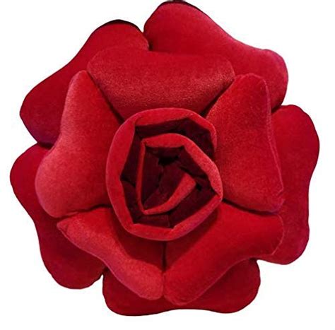 Buy ABM UNLIMITED Cushions, Rose Shape Cushions, Velvet Material (Red ...