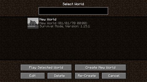 Image result for Minecraft Java World Select Menu
