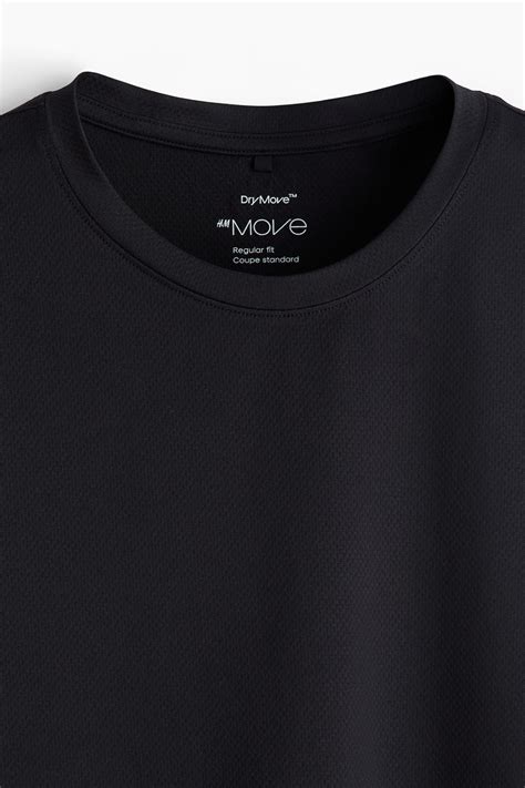 Regular Fit Sports vest top with DryMove™ - Black - Men | H&M IN