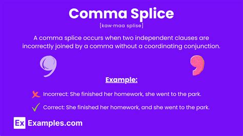 Image result for Comma splice Examples
