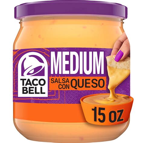 Taco Bell Medium Salsa Con Queso Cheese Dip, 16 oz Jar Ingredients ...