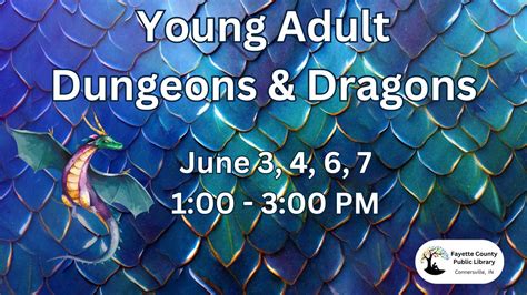 YA Dungeons & Dragons , Fayette County Public Library, Connersville, 6 ...