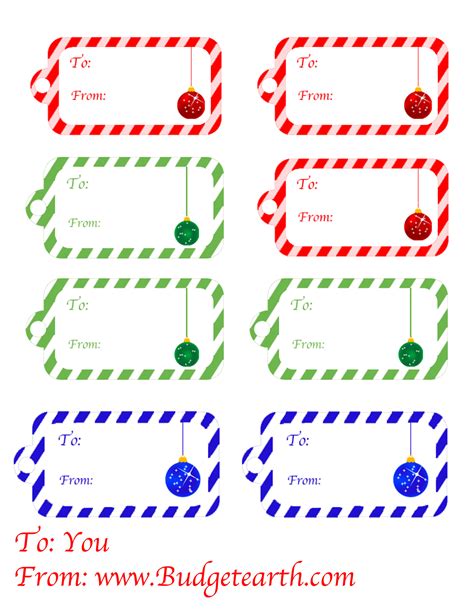Christmas Gift Tag Free Printable