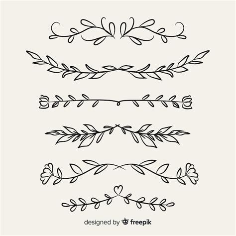 Bordure ornementale dessinée à la main | Vecteur Premium