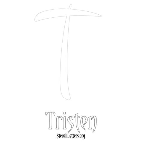 Tristen Free Printable Name Stencils with 6 Unique Typography Styles ...