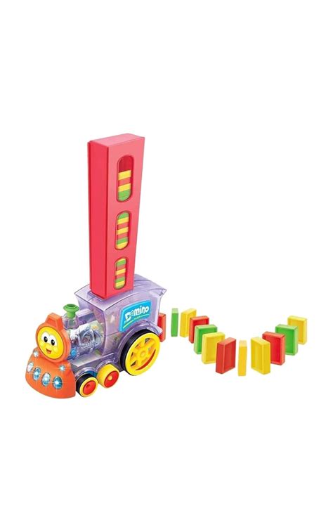Shakti Traders Dominos Funny Train Blocks Set, 60pcs Domino Train Toy ...