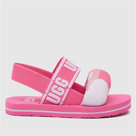 UGG Pink Zuma Sling Camopop Girls Toddler Sandals - ShoeFreak