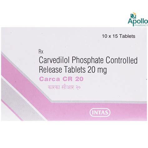 Carca CR 20 Tablet 15's Price, Uses, Side Effects, Composition - Apollo ...