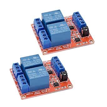 [2-Pack] DC 5V Relay Module 2-Channel Relay Switch with Optocoupler ...