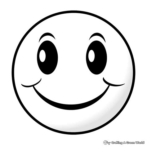 Smiley Face Coloring Page - Jenny Printable