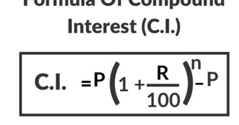 Image result for Compound Interest Formula Sheet