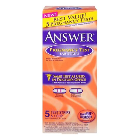 Answer Lab Strips Pregnancy Test (1 ct) Delivery or Pickup Near Me ...