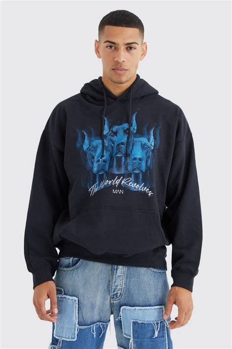 Oversized Realness Graphic Hoodie | boohoo USA