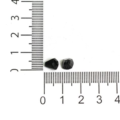 100+Pcs, 7x6mm Black Glass Faceted Crystal Cone Beads
