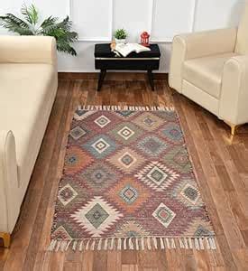 Buy Genius Homes FAB Chindi Handmade Printed Modern Dhurrie/Rugs/Carpet ...
