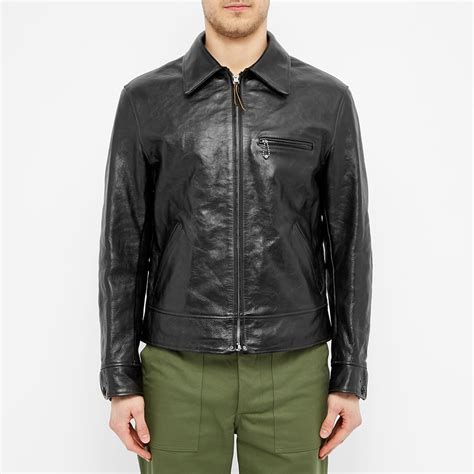 The Real McCoy's 30s Leather Sports Jacket Black | END. (US)