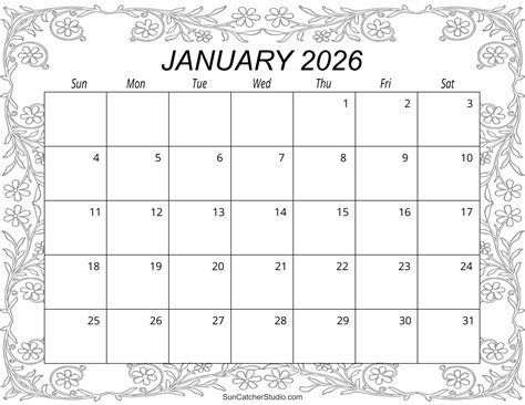 January 2026 Calendar Printable Cute - Free Printable Calendar
