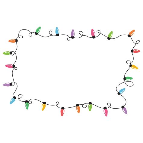 Christmas lights string isolated on white background vector 11865713 ...