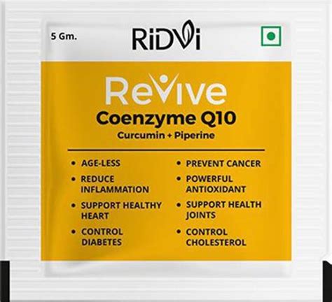 RIDVI Revive Coenzyme with Q10 Curcumin+ Piperine (Pack of 5) - Price ...
