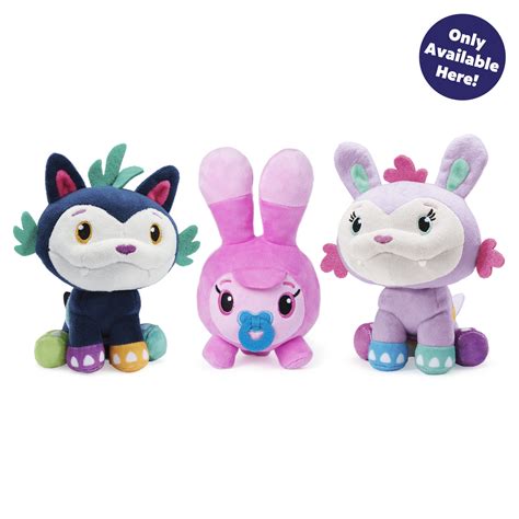 Buy Abby Hatcher, Catch-a-Hug Mo, Bo and Little Doh Fuzzly Plush 3-Pack ...