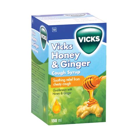 Vicks Honey & Ginger Cough Syrup 150ml - Med365