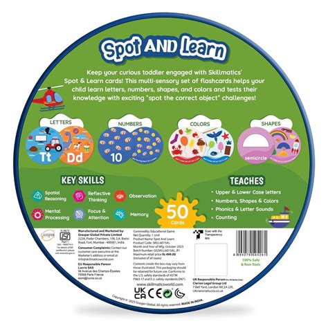 Skillmatics Spot And Learn - Flash Cards For Toddlers — Toycra