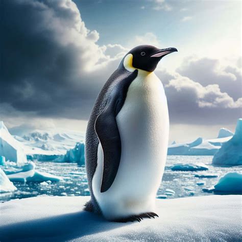 Download Majestic_ Emperor_ Penguin_ Antarctic_ Iceberg_ Background ...