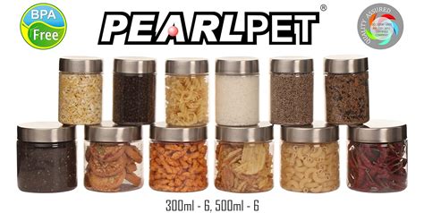 Plus Round Jars with Steel caps - Set of 12 - 300 ml, 500 ml – Pearlpet