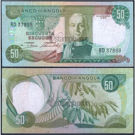 ANGOLA - PORTUGUESE 50 ESCUDOS 1972 P-100 USED – Stampboxx