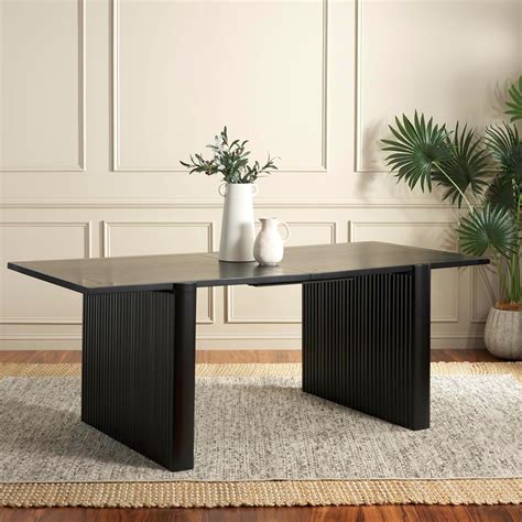 SAFAVIEH Home Collection Buckley Black Rectangle Dining Table User Manual