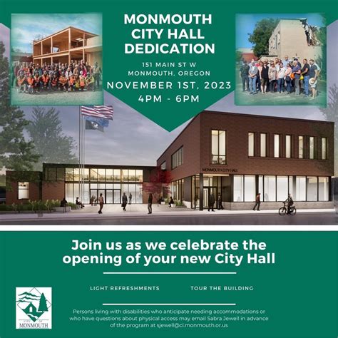 City Hall Dedication , City of Monmouth, Oregon - Government, November ...