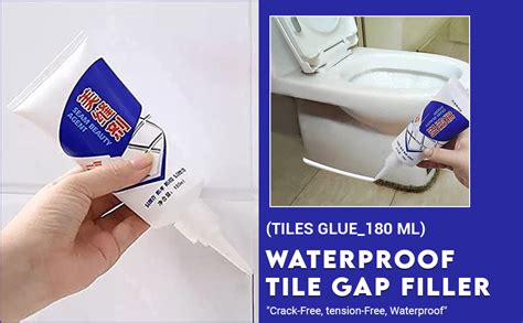 HUBTURE Waterproof Tile Gap Crack Filler Tube Paste, Filling Tile Space ...