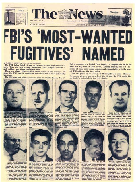 FBI Top Ten List Turns 70 — FBI