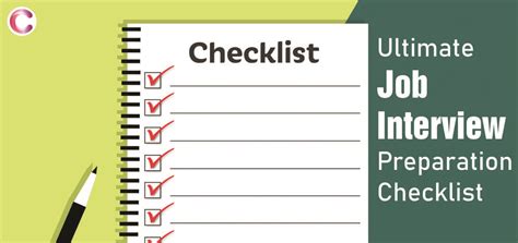 Job Interview Checklist Template 的图像结果