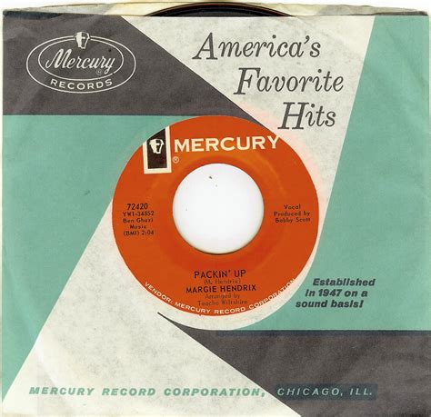 Derek's Daily 45: MARGIE HENDRIX - PACKIN' UP