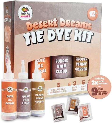Coral, Orange, Purple Tie Dye Colors in Desert Dreams Tie Dye Kit (Tye ...