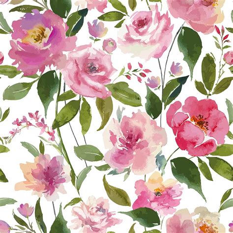 VEELIKE Pink Peonies Floral Wallpaper Watercolor Floral Peel and Stick ...