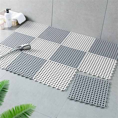 REDMART Interlocking Floor Tiles with Drain Holes 12" x 12" Soft PVC ...