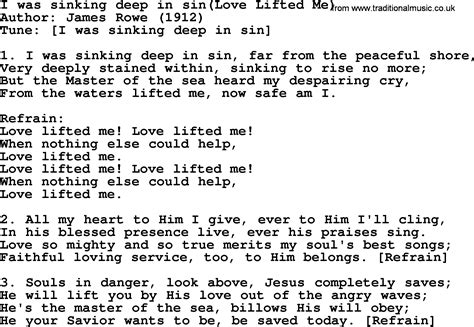 Most Popular Church Hymns and Songs: I Was Sinking Deep In Sin(Love ...