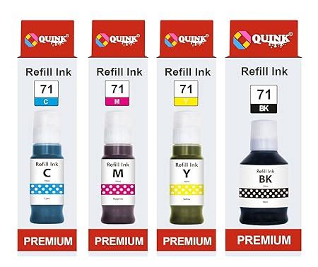 QUINK 71 Compatible Refill Ink for Canon Pixma G2020, G2021, G2060 ...
