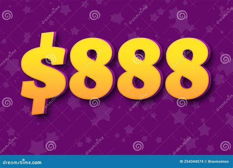 888 Eight Hundred and Eighty-eight Dollar Usd Price Sale Offer. Money ...