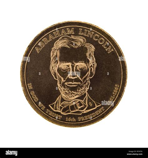 US Presidential One Dollar Coin - Abraham Lincoln Stock Photo - Alamy