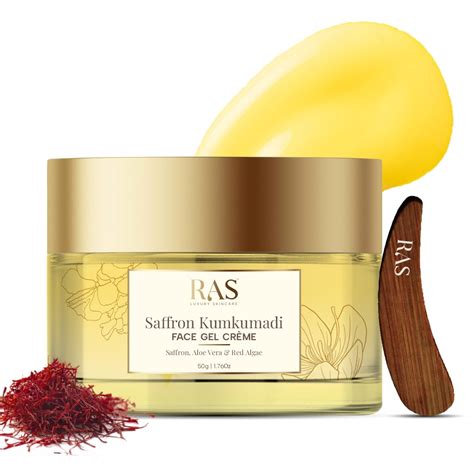 Ras Luxury Oils Saffron Kumkumadi Face Gel Creme with Aloe Vera & Red ...