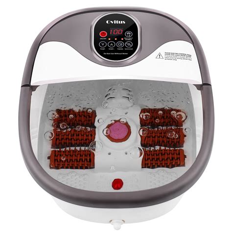 Ovitus Foot Spa Bath Massager with Heat, Bubble Jets and 6 Electric ...