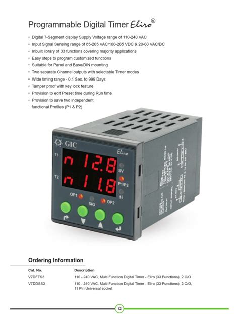 Programmable Digital Timer | PDF | Relay | Timer