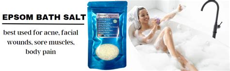 MASHKI EPSOM BATH SALT best used for acne, facial wounds, sore muscles ...