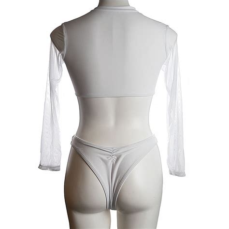 Sheer Long Sleeve Bikini